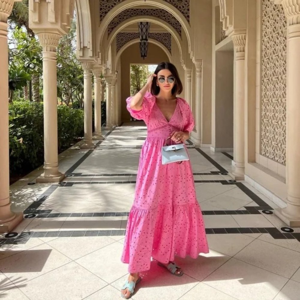 Zara Openwork Embroidered Dress - Picture 12 of 15